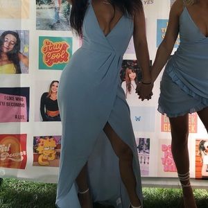 Womens light blue maxi dress size 4